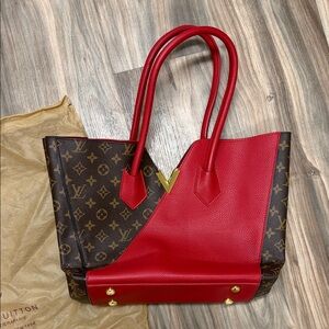 Elegant (replica) Designer Red and Brown Tote